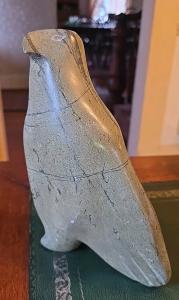 Eagle Sculpture on Green Soapstone, 9