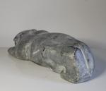 Inuit Gray Soapstone Stalking Cat Sculpture 14