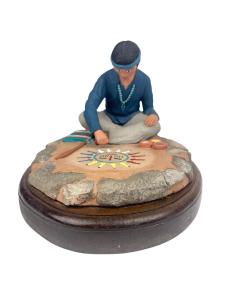 Navajo Folk Art Stone Clay Sculpture Figure