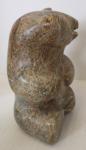Inuit Soapstone Seated Bear by Eric Tepton III