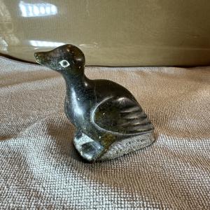 Inuit Handmade Stone Duck Bird Carving