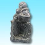 Inuit Soapstone Bear and Cub Sculpture, 8in