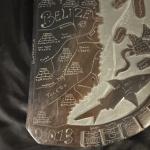 Mayan Calendar Slate Carving with Shark & Ray