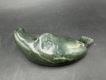 Signed Inuit Soapstone Seal Carving from Canada