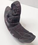 Inuit Carved Stone Hunter Canoe Wall Art