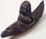 Inuit Carved Stone Hunter Canoe Wall Art