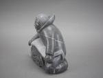 Inuit Soapstone Fisherman Carving by JP Tulauga