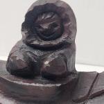 Inuit Carved Stone Hunter Canoe Wall Art