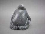 Inuit Soapstone Fisherman Carving by JP Tulauga