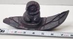 Inuit Carved Stone Hunter Canoe Wall Art