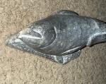 Signed Inuit Soapstone Fish Sculpture Art