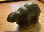 Signed Soapstone Bear Carving by William Luke