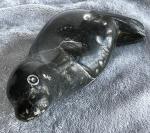 Hand-Carved Vintage Inuit Soapstone Seal Sculpture