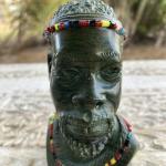 Shona Tribe Green Stone Man Bust Sculpture