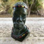 Shona Tribe Green Stone Man Bust Sculpture