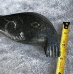 Hand-Carved Vintage Inuit Soapstone Seal Sculpture