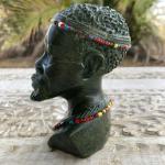 Shona Tribe Green Stone Man Bust Sculpture