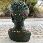 Shona Tribe Green Stone Man Bust Sculpture
