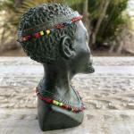 Shona Tribe Green Stone Man Bust Sculpture