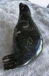 Hand-Carved Vintage Inuit Soapstone Seal Sculpture