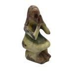 Hand Carved Stone Figurine of Seated Woman