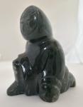 Jade Inuit Fisherman Art Carving