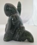 Jade Inuit Fisherman Art Carving