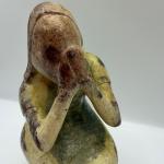 Hand Carved Stone Figurine of Seated Woman