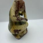 Hand Carved Stone Figurine of Seated Woman