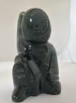 Jade Inuit Fisherman Art Carving