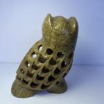 Soapstone Owl Mother and Baby Figurine 4.5”
