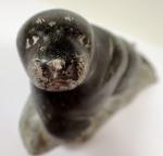 Amittu Eskimo Seal Stone Sculpture - Inuit Art