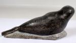 Amittu Eskimo Seal Stone Sculpture - Inuit Art