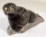 Amittu Eskimo Seal Stone Sculpture - Inuit Art