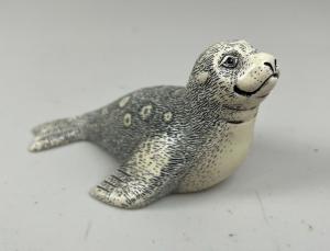 Handmade Vintage Soapstone Seal Carving from Canada