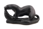 Soapstone Otter and Fish Inuit Carving by Abraham