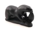Soapstone Otter and Fish Inuit Carving by Abraham