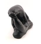 Soapstone Otter and Fish Inuit Carving by Abraham