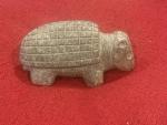 Hand-Carved Stone Armadillo Sculpture - Folk Art 5.75”