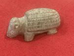 Hand-Carved Stone Armadillo Sculpture - Folk Art 5.75”