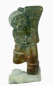 Inuit Soapstone Sculpture of Eskimo Boy 1997