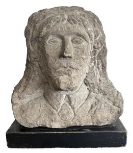 Antique Inuit Carved Stone Bust from 1800s