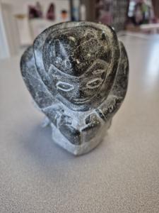 Signed Soapstone Inuit Eskimo Figure Sculpture