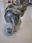Signed Soapstone Inuit Eskimo Figure Sculpture