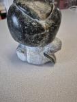 Signed Soapstone Inuit Eskimo Figure Sculpture
