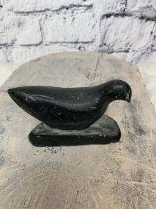 Signed Vintage Inuit Soapstone Bird Carving