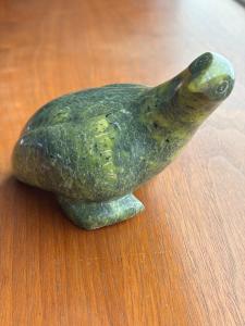 Inuit Serpentine Stone Bird Sculpture - Eskimo Art