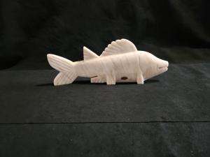 Hand Carved Onyx Stone Fish Sculpture