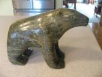 Inuit Soapstone Polar Bear Figurine - Vintage Art