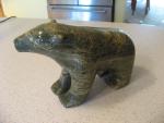 Inuit Soapstone Polar Bear Figurine - Vintage Art